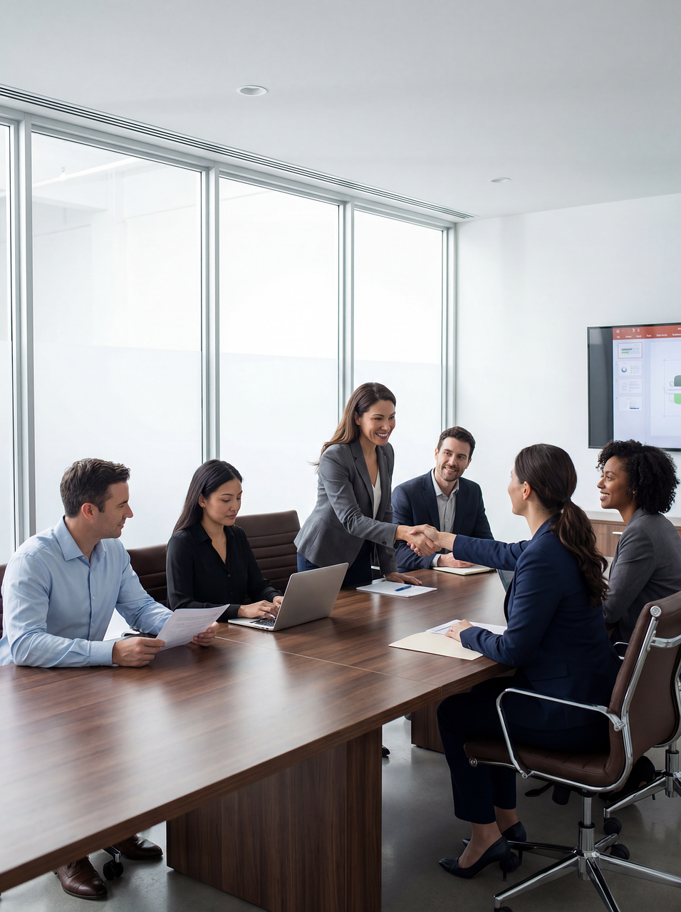 professional business team meeting and partnership